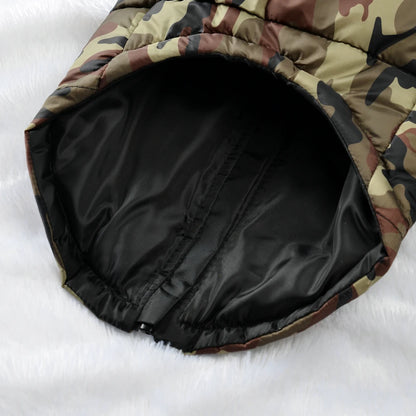 Waterproof Winter Dog Coat with Camouflage Print - Smarsty
