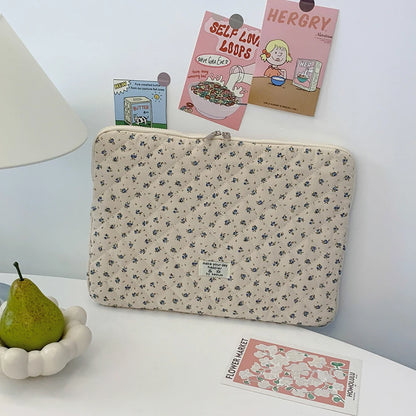 Flower Pattern Laptop Sleeve Case Bags Portable Computer Cover Bag Tablet Pouch for Macbook Air Pro 11 13 14 15 Inch Cover
