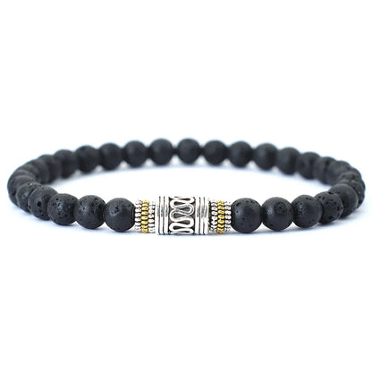 Minimalist 6mm Natural Stone Bracelet for Yoga Meditation - Smarsty