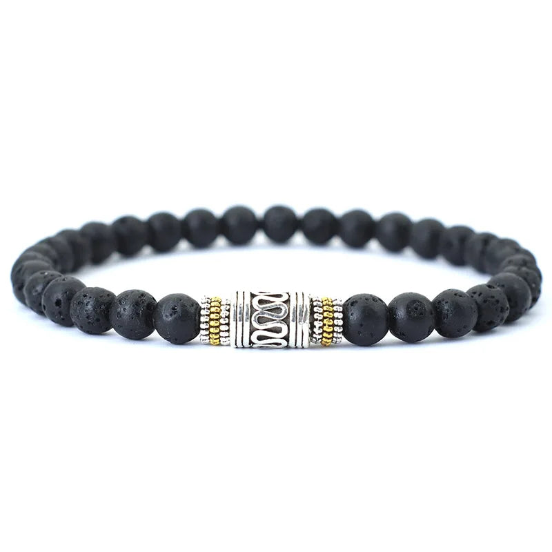 Minimalist 6mm Natural Stone Bracelet for Yoga Meditation - Smarsty