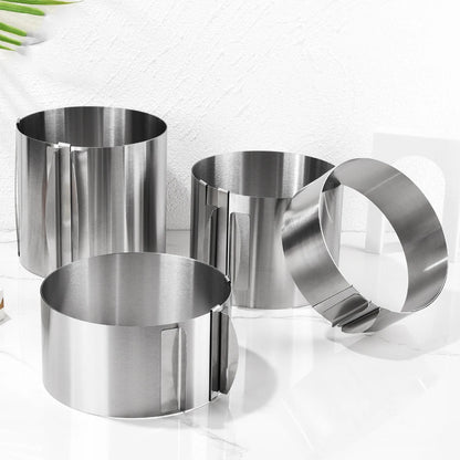 Rustproof Adjustable Stainless Steel Cake Mousse Ring - Smarsty