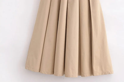 MUJER 2025 Woman Dresses Belt Pleated Midi Dress Women Sleeveless Summer Dress Woman Knitted Party Dresses for Women Sundress - Smarsty