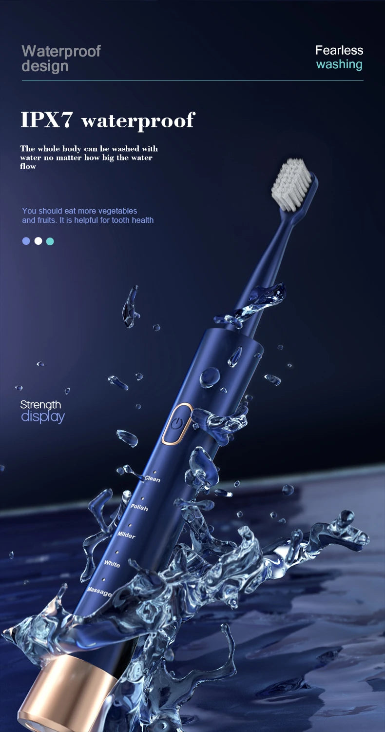 Sonic Electric Toothbrush with Type-C Charging and 5 Gear Modes - Smarsty