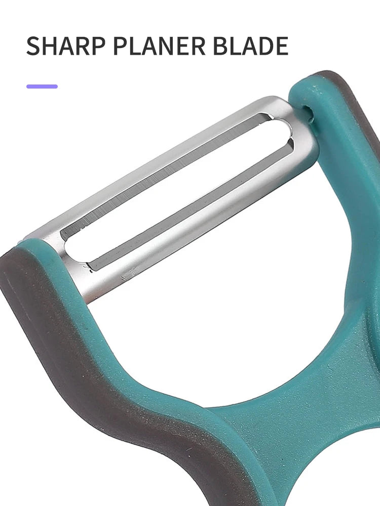 Stainless Steel Peeler - Swivel Blade Vegetable & Fruit Peeler for Kitchen, Ergonomic Non-Slip Handle (Potato, Apple, Carrot)