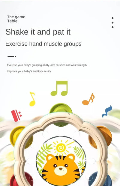 Baby Musical Instruments Drum Toys Montessori Learning Toys for Toddlers 1-3 Baby Early Hand Development Interactive Music Toys - Smarsty