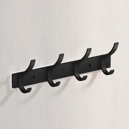 Black Aluminum Robe Hooks for Towel and Coat Storage - Smarsty