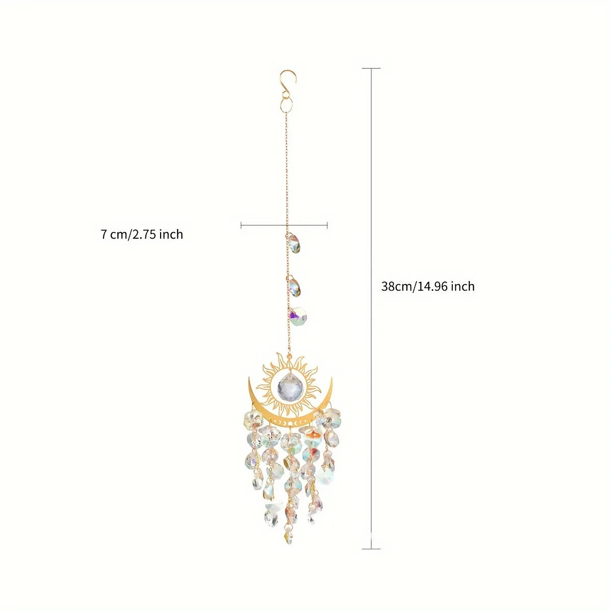 Crystal Sun Catcher Garden Set with Flame Moon Design - Smarsty