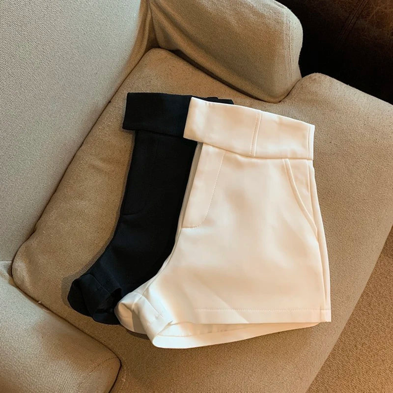 Women Shorts T2 Black Shorts Women Harajuku Elegance High Waisted Shorts A Line Slim Casual Hot Girl Straight Pants Sexy - Smarsty