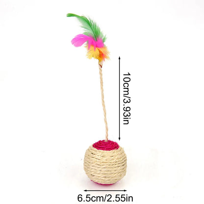 Interactive Colorful Feather Cat Toy for Engaging Play - Smarsty