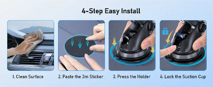 Universal Car Phone Holder With 360 Degree Rotation Suction - Smarsty
