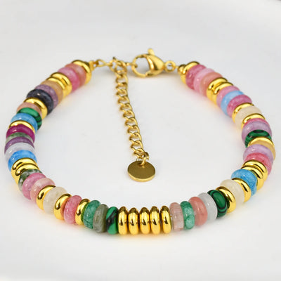 Colorful Natural Stone Beaded Bracelet for Women - Smarsty