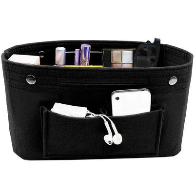 Women's Organizer Handbag Felt Travel Bag Insert Liner Purse Organiser Pouch - Smarsty