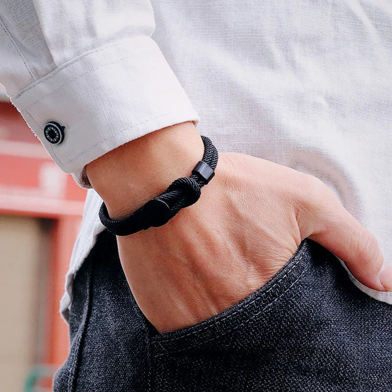 Men's Double Layer Rope Bracelet Gift for Him - Smarsty