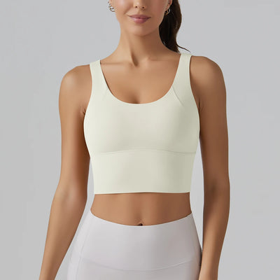Yoga Bra Underwear Women Summer Shockproof Bra Beautiful Back Sports Running External Wear Training Fitness Yoga Tank Top Bra - Smarsty