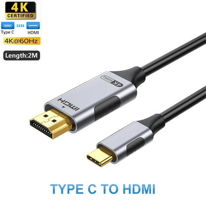 Type C to HDMI Adapter Cable 4K 60Hz for MacBook - Smarsty
