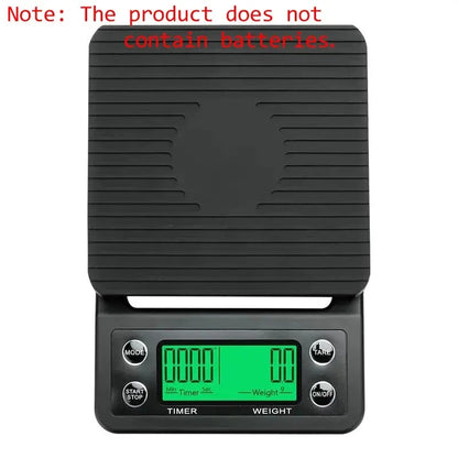 Black Precision Coffee Scale With Timer 0.1g Accuracy - Smarsty