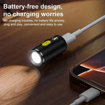 LED Small Pocket Flashlight Aluminum Alloy Portable Camping Flashlight Outdoor Emergency Light for Outdoor Hiking Camping