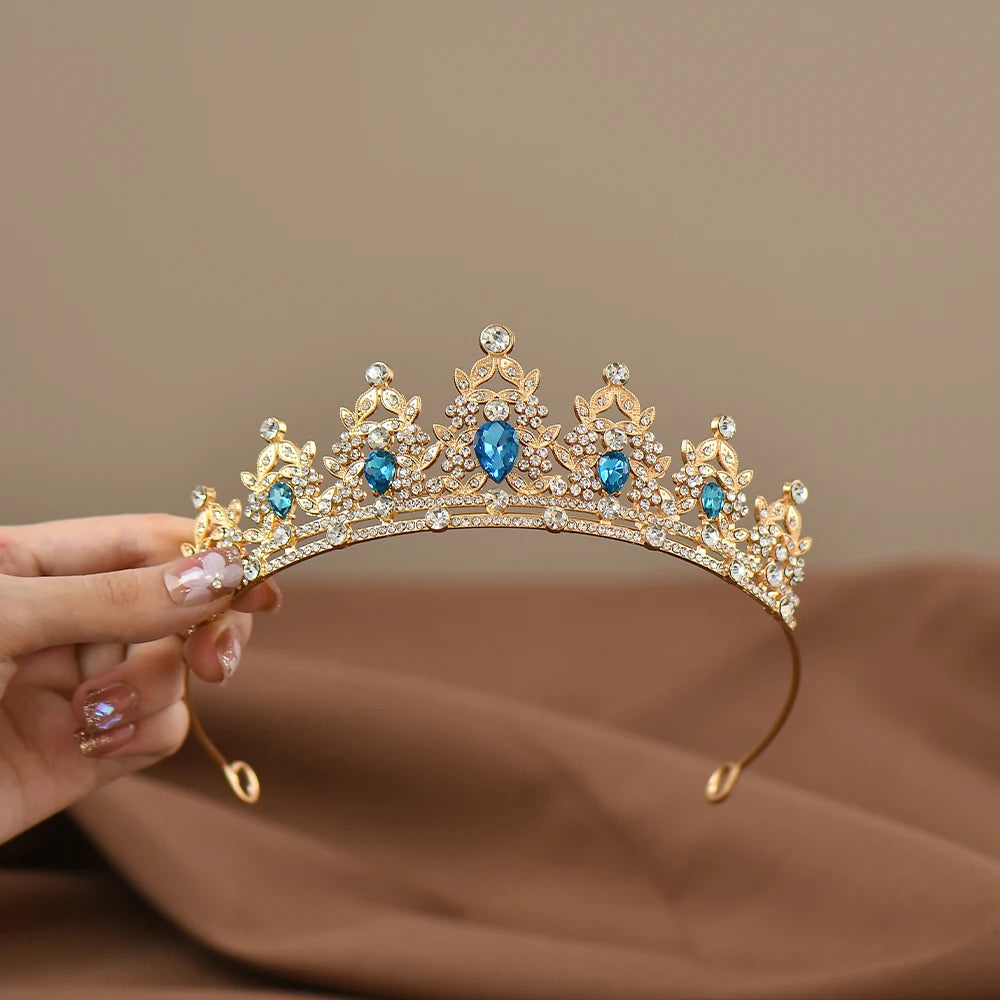 Girls Princess Crown Crystal Tiara for Dance Performance - Smarsty