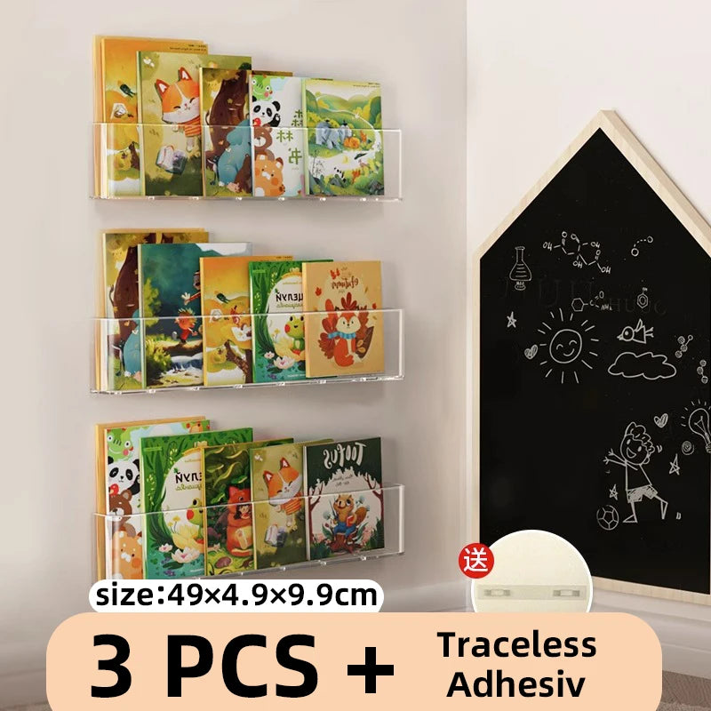 Organizer Picture Book Display Cabinet Bookshelf Children's Wall Behind the Door Reading Magazine Storage Wall Hanging Bookshelf by Smarsty