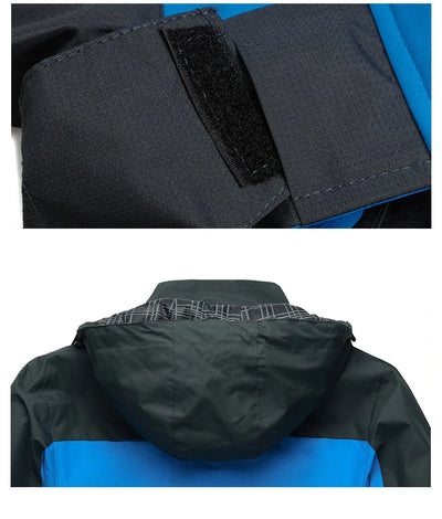 TRVLWEGO Camping Hiking Jacket Men Autumn Outdoor Sports Coats Climbing Trekking Windbreaker Travel Waterproof Jackets Black by Smarsty