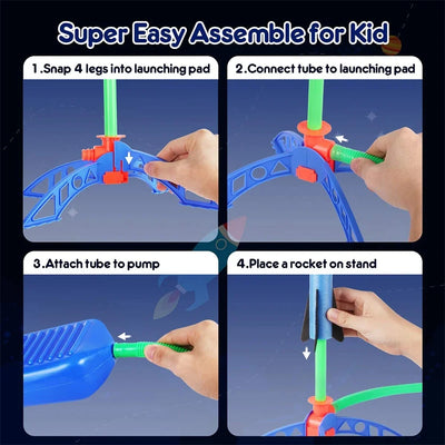 Kid Air Rocket Foot Pump Launcher Outdoor Air Pressed Pedal Soaring Rocket Toys Child Play Set Jump Sport Game Toys For Children - Smarsty