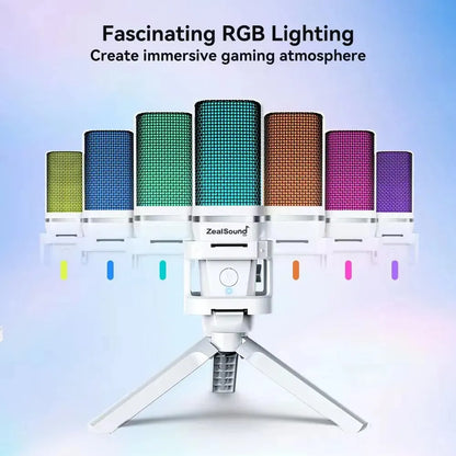 Zealsound RGB USB Gaming Microphone with Articulated Arm - Smarsty