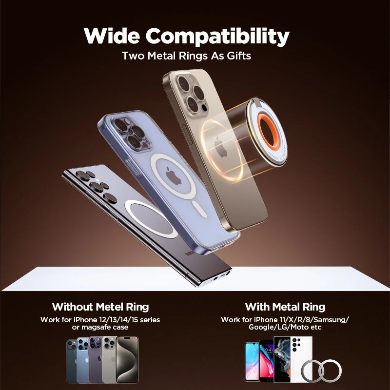 Magnetic Ring Phone Holder With Silicone Kickstand - Smarsty