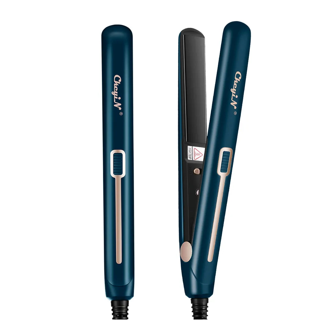 CkeyiN Mini Hair Flat Iron 2 in 1 Portable Straightener and Curler - Smarsty