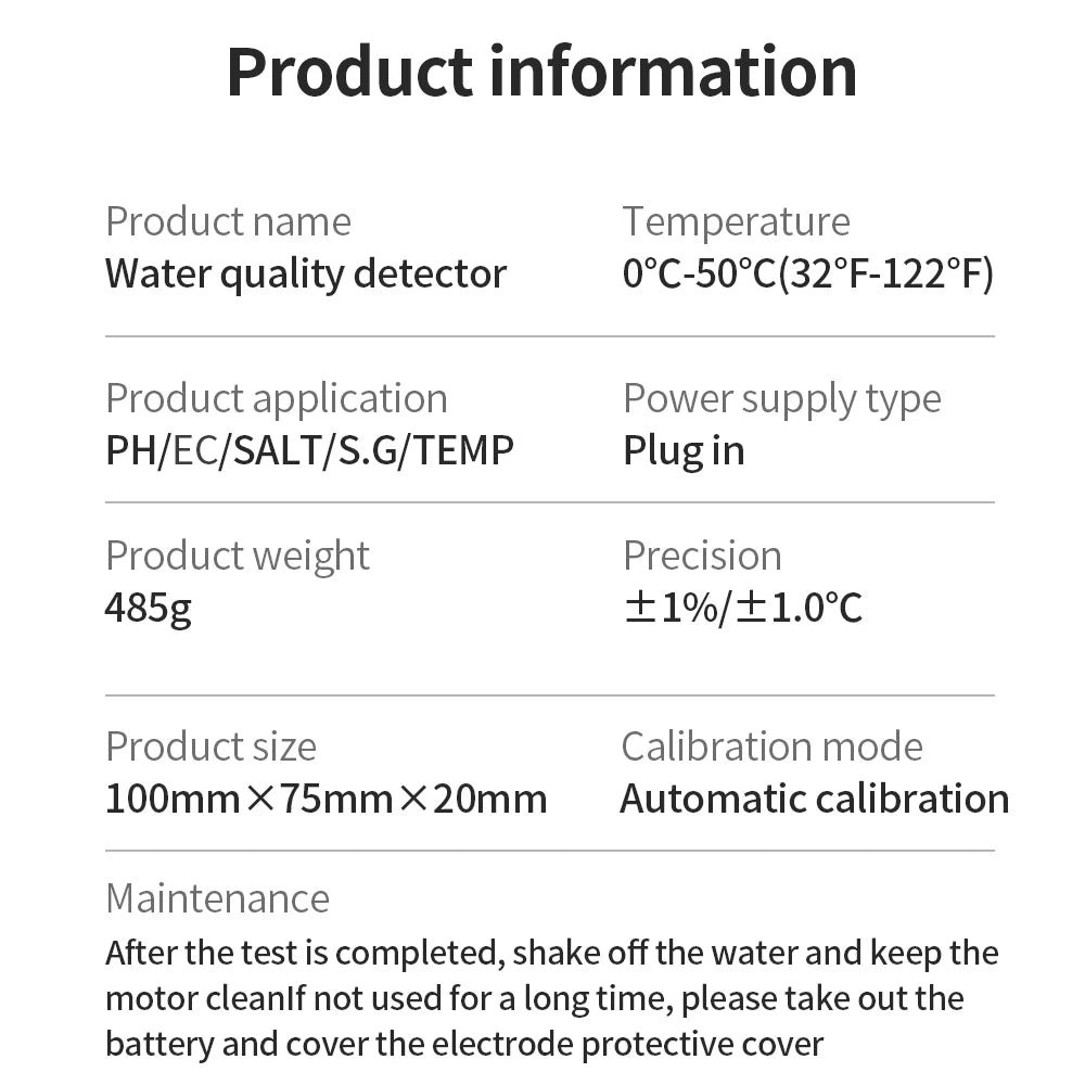 Tuya WiFi 5 in 1 Water Quality Monitor for Aquariums - Smarsty
