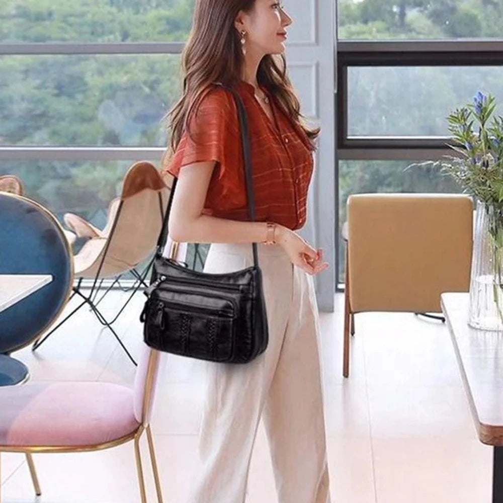 PU Leather Crossbody Bag With Adjustable Strap For Women - Smarsty
