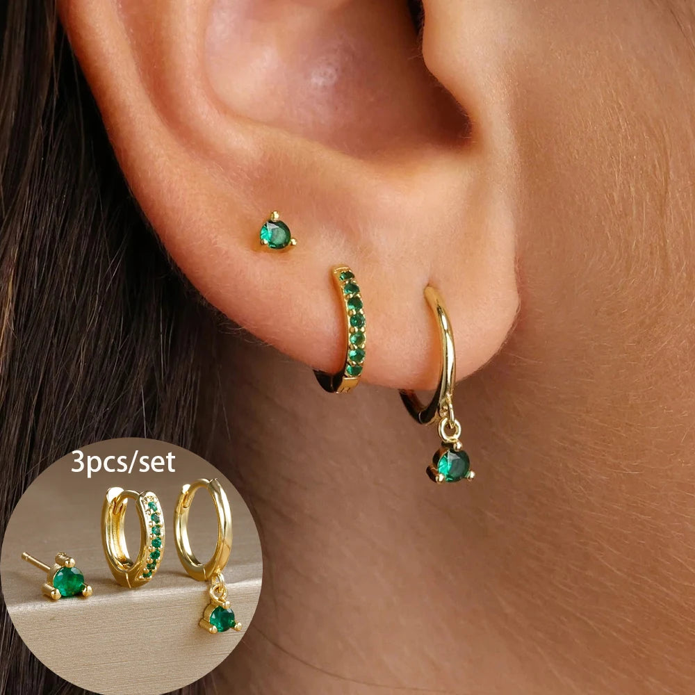 3 Piece Stainless Steel Star Drop Earrings Set for Women - Smarsty