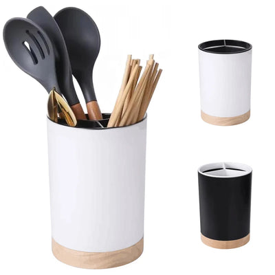 Utensil Holder Cutlery Drainer Kitchen Tableware Storage Bucket Plastic Chopstick Spoon Storage Rack Detachable Kitchen Tools by Smarsty