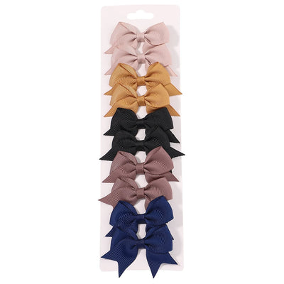 Handmade Baby Girls Bow Hair Clips Set Nontoxic Soft - Smarsty
