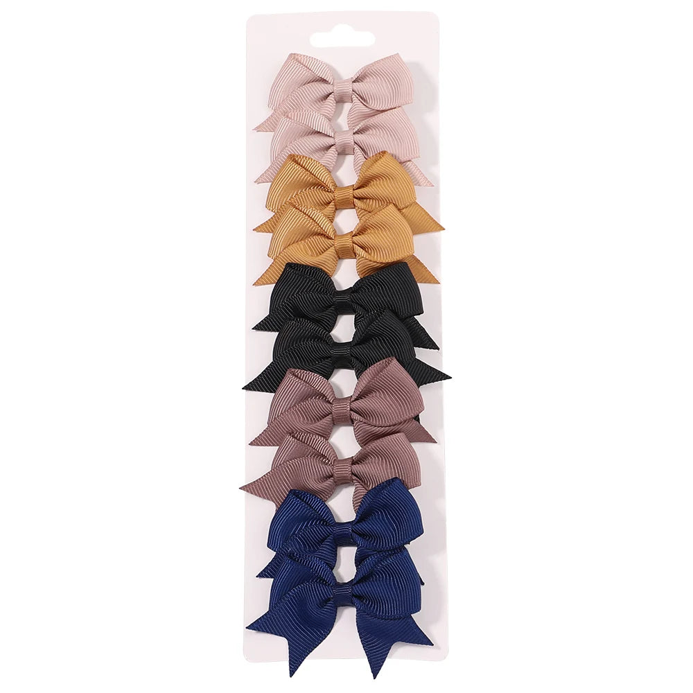 Handmade Kids Bow Hair Clips Set Soft Comfortable Durable - Smarsty