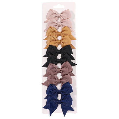 Handmade Kids Bow Hair Clips Set Soft Comfortable Durable - Smarsty