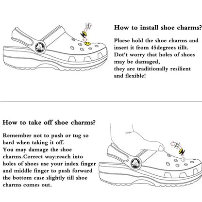 2PCS Shoe Charms DIY 3D Cute Funny Big Eyes Shoe Decorations Accessories Charms for Clogs Bogg Bag Slides Sandals