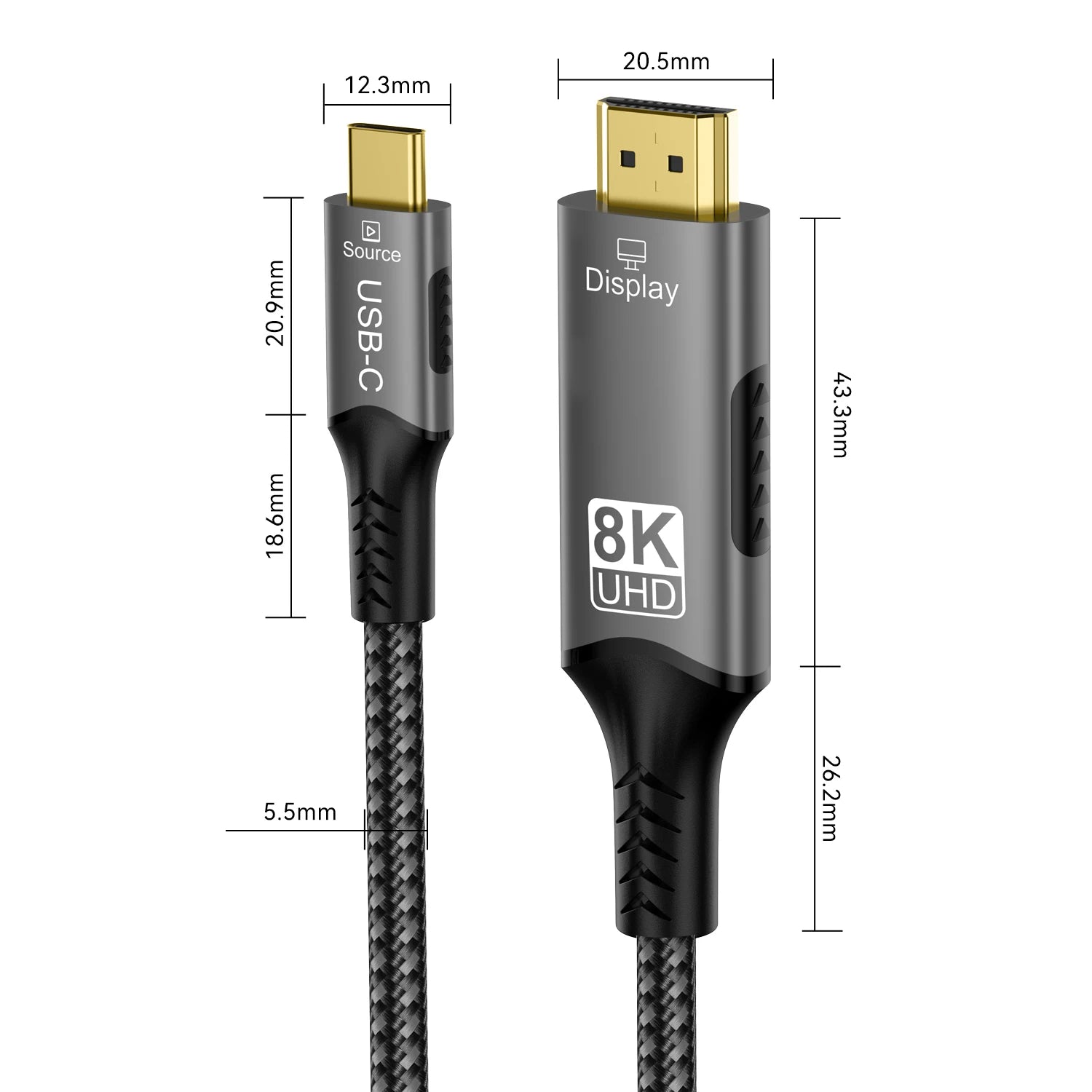 USB C to HDMI Cable 8K Excellence for MacBook and iPad - Smarsty