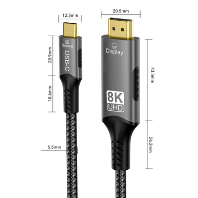 USB C to HDMI Cable 8K Excellence for MacBook and iPad - Smarsty
