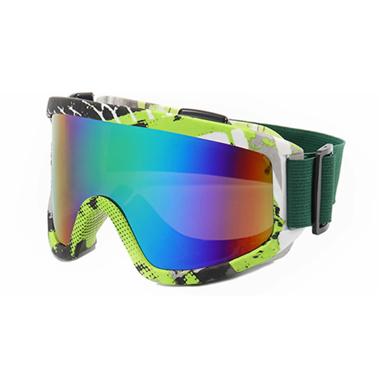 Large Frame Ski Goggles with Colorful Lens Anti-Collision Anti-Glare Lens Outdoor Sport Snow Snowboard for Snowboarding Skiing - Smarsty