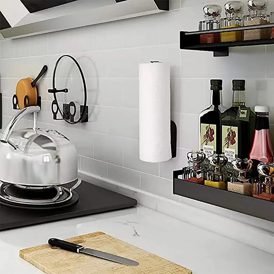 Adhesive Stainless Steel Paper Towel Holder for Easy Storage - Smarsty