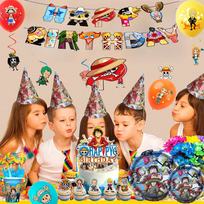 One Piece Birthday Party Disposable Tableware Set - Smarsty