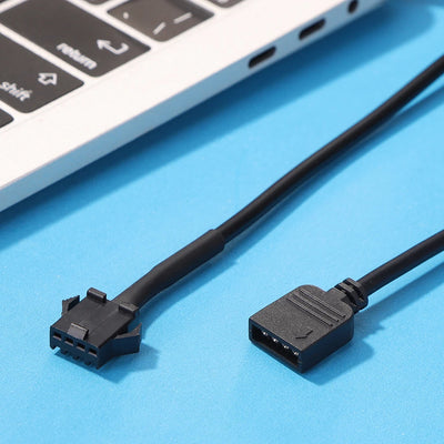 5V 3 Pin/12V 4 Pin 30cm Motherboard RGB LED Light Strip Adapter Conversion Cable