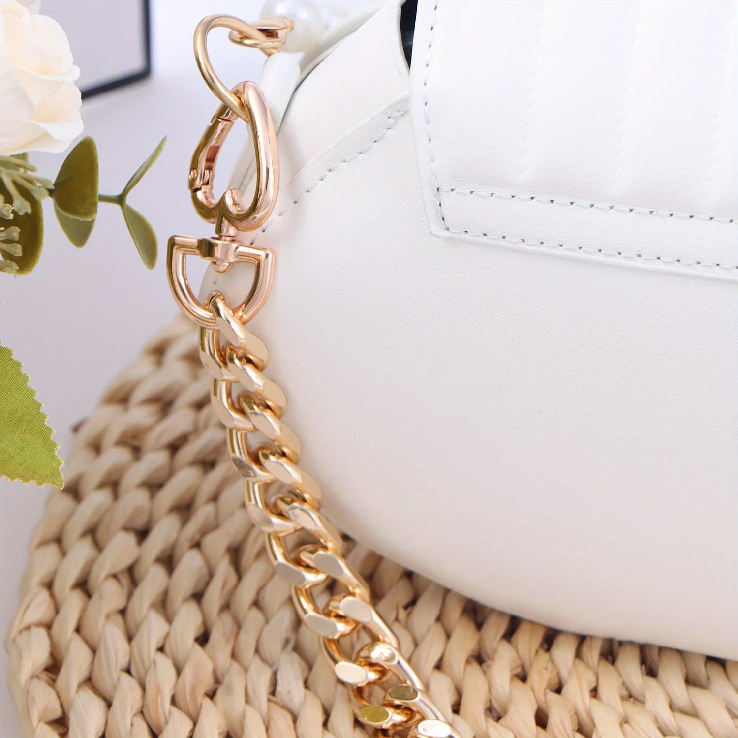 1pc Metal Purse Chain Strap Extender Heart Shape Purse Chain for Accessory Charms, Lengthen Crossbody Shoulder Handbags Strap