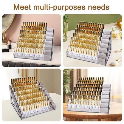 Acrylic Nail Polish Display Organizer Shelf Clear Design - Smarsty