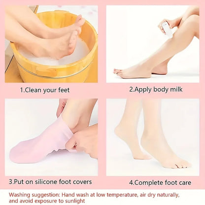 Silicone Foot Care Socks for Softening Cracked Heels - Smarsty