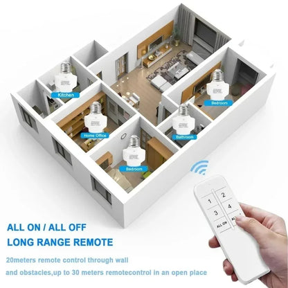 Smart E27 Socket Adapter for Voice Control Lighting - Smarsty
