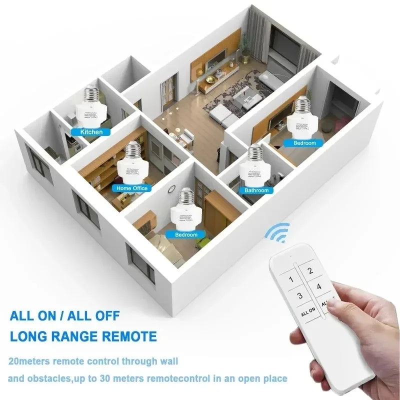 Smart E27 Socket Adapter for Voice Control Lighting - Smarsty