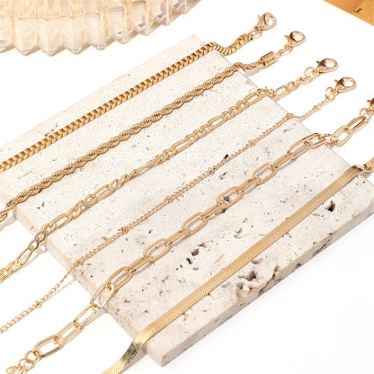 Bohemian Multi-Layer Snake Chain Bracelet Set - Smarsty