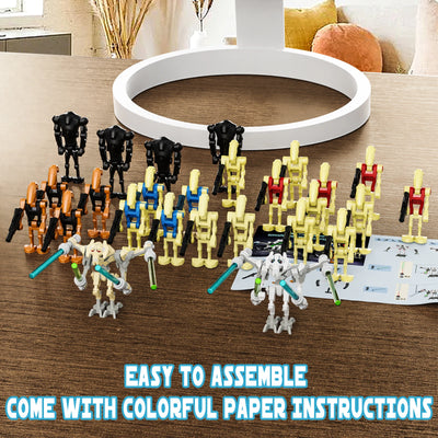 28 Droids Building Blocks Set - Articulated Minifigures | Clone Army Diorama Kit | Compatible with Lego DIY toys - Perfect Gift