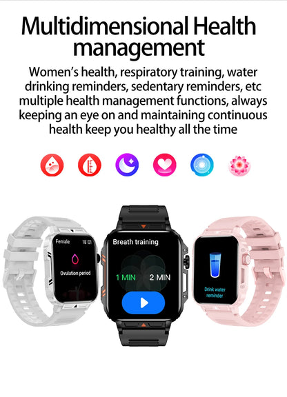 2024 Outdoor Military Smart Watch with IP68 Waterproof - Smarsty